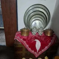 انتیک عتیقه قدیمی سرویس نفتی عالی نسب همه برنجی|سماور، چای‌ساز، قهوه‌ساز|همدان, |دیوار