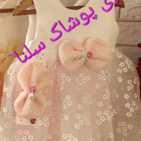 لباس عروس سه تیکه(لباس.شورت.تل)۹ماه تا ۲سال