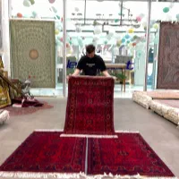 فرش دستباف (بساک) زرع نیمهای ریز باف کرک|فرش|مشکیندشت, |دیوار