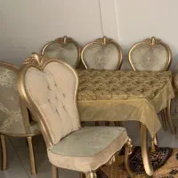 میز نهارخوری ۶ نفره تمام چوب.میز تلویزیون