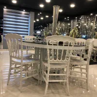 میز شام تالار مدل نوا/رستوران فلز رنگ سفید|عمده‌فروشی|آبادان, |دیوار