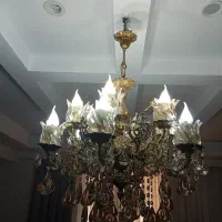 لوستر برنجی ۱۲شعله