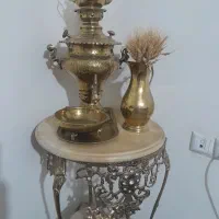 ست سماور زغالی ومیز برنجی