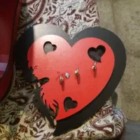 باکس قلبی چوبی سه تیکه با جاکلیدی قلبی|صنایع دستی و سایر لوازم تزئینی|نهاوند, |دیوار