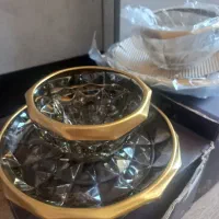 کاسه وبشقاب لب طلایی
