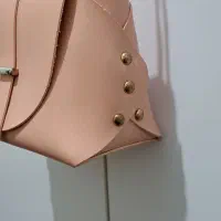 کیف دخترانه صورتی و کرم