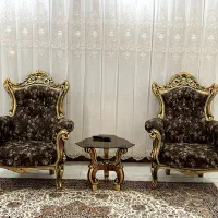 فروش مبل سلطنتی کارکرده ۹ نفره با جلو مبلی و عسلی|مبلمان خانگی و میز عسلی|مریوان, |دیوار