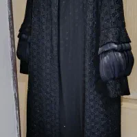 مانتو مشکی بلند شاین دار