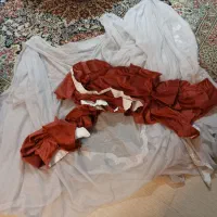 فروش دو عدد پرده تور ساده|پرده، رانر، رومیزی|کرمان, |دیوار