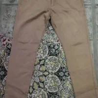 شلوار کتان مردانه رنگ قهوه‌ای