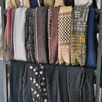 شال روسری حریر تور مشکی