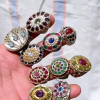 انگشتر های جواهراتی مخراجکاری شده سنگ اصلی
