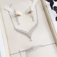 سرویس زنجیری نقره زنانه