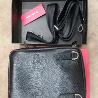 کیف چرم اصل مشکی نوین چرم