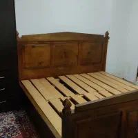 تخت دونفره چوبی|تخت و سرویس خواب|محمدشهر, محمدشهر|دیوار