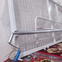 تخت یک شکن بیمارستانی با احرم بلبرینگی دسته تاشو