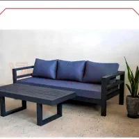 صندلی ال مبل باغی 7 نفره ویلایی و چتر سایبان|مبلمان خانگی و میز عسلی|خاوران, |دیوار