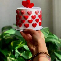 آموزش کیک خامه‌ای و نمیه فوندانت