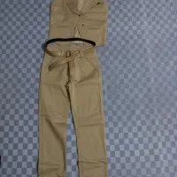 جلیقه شلوار رنگ نود