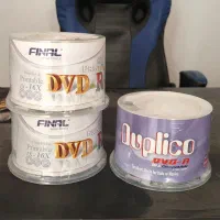 ۳ پک ۵۰ تایی dvd خام + ۱ پک نصفه