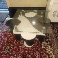 میز جلومبلی سفیدوسیاه