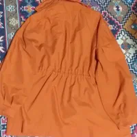 مانتو نارنجی طرح کت کمربند دار، بسیار تمیز|لباس|پیر بکران, |دیوار