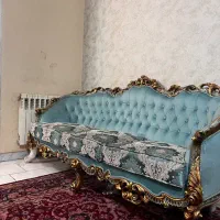 مبل سلطنتی‌۷نفره به همراه میز ناهار خوری و گل میز|مبلمان خانگی و میز عسلی|تهران, شادمان|دیوار