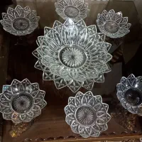 قاب وقدح و زیردستی ۸ تیکه قدیمی کمیاب امریکایی