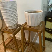 ۲عدد گلدان سفالی وسنگی