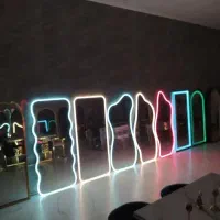 آینه قدی دفرمه نئونی پایه دار تولیدی مشهد|آینه|مشهد, حجت|دیوار