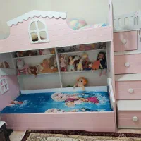 تختخواب دو طبقه. آینه و کنسول. تشک. بالش. مبل|تخت و سرویس خواب|کرمانشاه, |دیوار