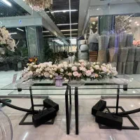 میز شیشه ای دوطبقه مدل دیبا/تالار تشریفات خانه عقد|عمده‌فروشی|چالوس, |دیوار