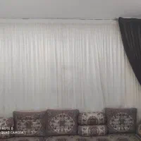 پرده با دستک ها و چوب پرده ها کامل