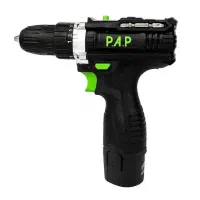دریل شارژی ۲باطری با لوازم PAP
