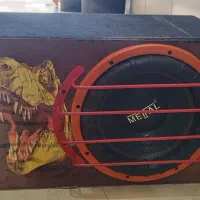 ساب ووفر متال 1500 نو و درحد  با باکس و محافظ