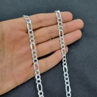 زنجیر نقره مردانه ایتالیایی فیگارو(گردنبند ایتالیا