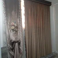 فروش دوعدد پرده مخمل سه تیکه با کلیه متعلقات|پرده، رانر، رومیزی|اهواز, معین زاده|دیوار
