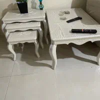 میز عسلی و میز وسط سفید