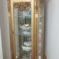 بوفه سالم بدون زدگی چوب راش ورق طلا