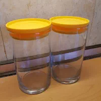 ۲ عدد شیشه بانکه ظرف پاشاباغچه ترکیه ای Pasabahce