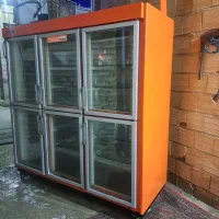 یخچال ۶درب ۲طرف نما سوپرمارکت لبنیاتی و‌...سالم