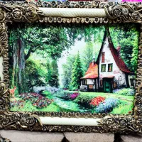 تابلو فرش قرانی و منظره|تابلو فرش|بیرجند, |دیوار