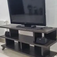 زیر تلویزیونی تمام چوب