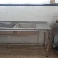 سینک صنعتی دولگن با میز استیل