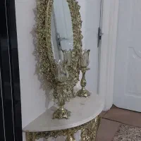 آینه وشمعدان وکنسول برنز|مبلمان خانگی و میز عسلی|ملایر, |دیوار
