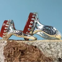 انگشتر نقره ست زوجین با حکاکی|جواهرات|مشهد, کوشش|دیوار