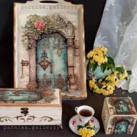 سطل و دستمال چوبی|ظروف سرو و پذیرایی|خرمآباد, |دیوار