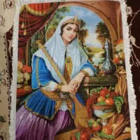 دو عدد تابلو فرش دستبافت