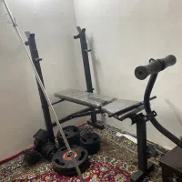 میز پرس10کاره با هالتر و وزنه نو