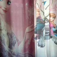 پرده اتاق کودک .دخترانه طرح السا وآنا